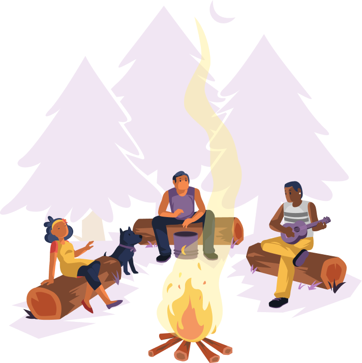 Campfire Illustration